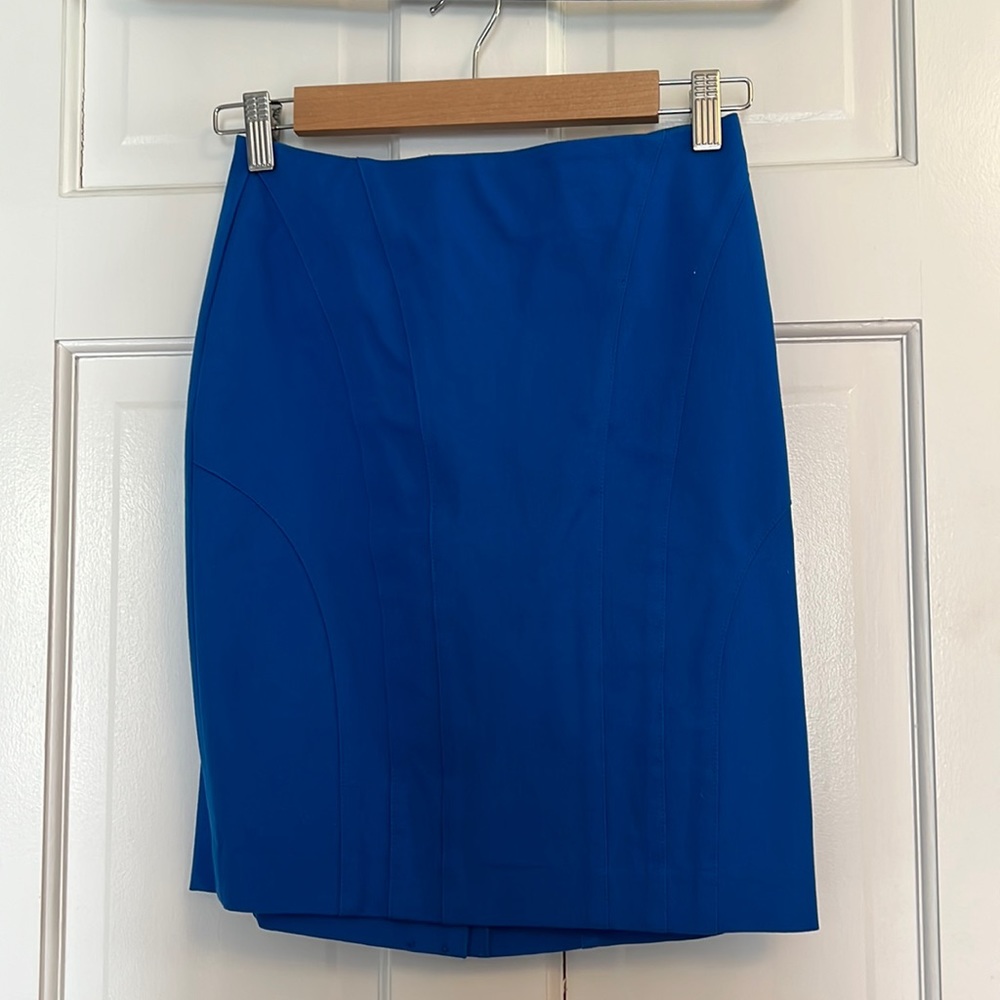 Cobalt blue pencil skirt